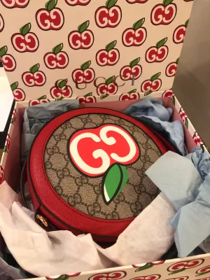Gucci GG Supreme Canvas Apple Round Shoulder Bag
