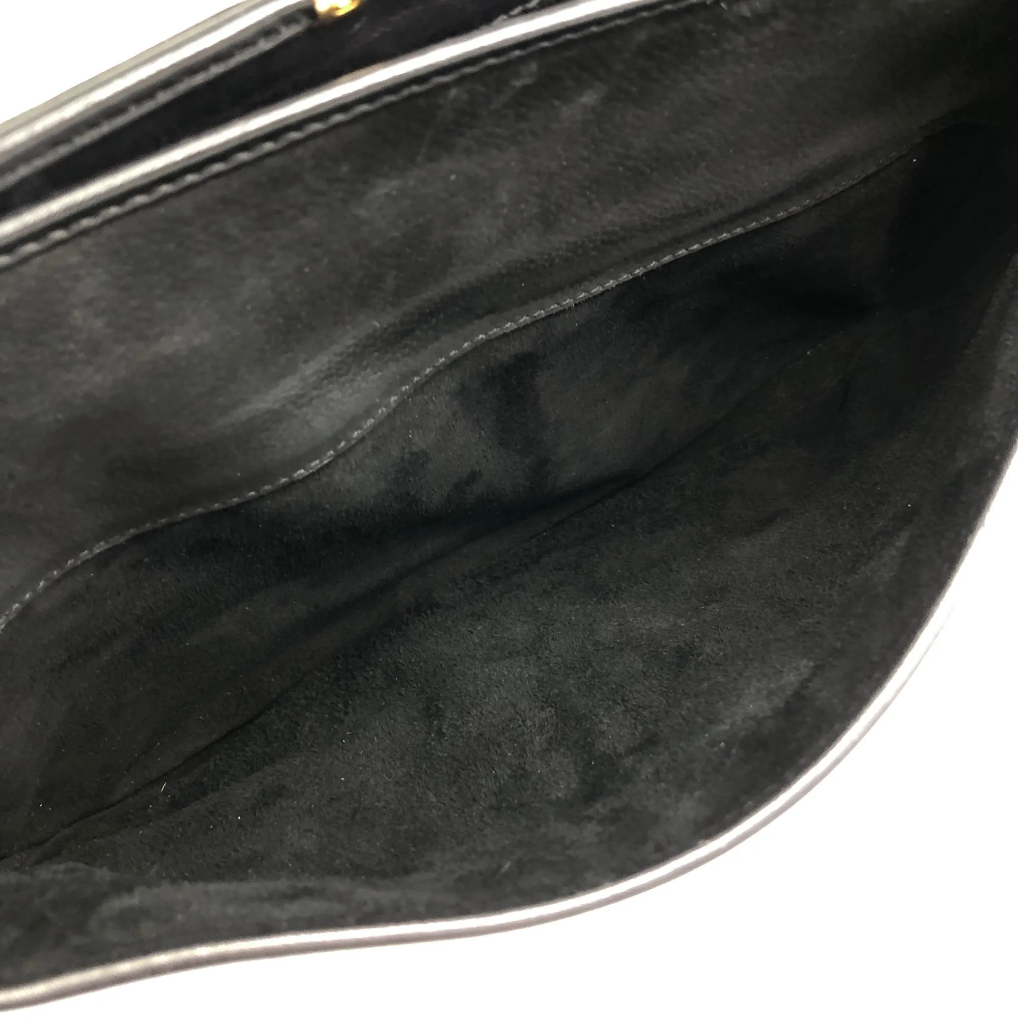 GUCCI Logo Shoulder bag Black Vintage tid77d