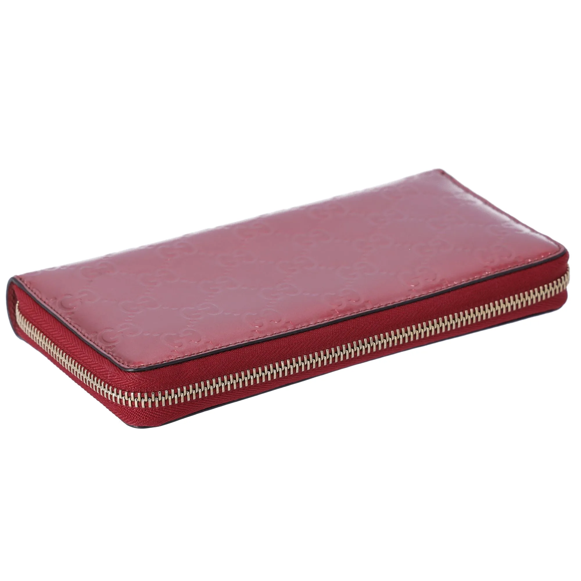 GUCCI Lovely Long Wallet 308005 Pink Patent Leather
