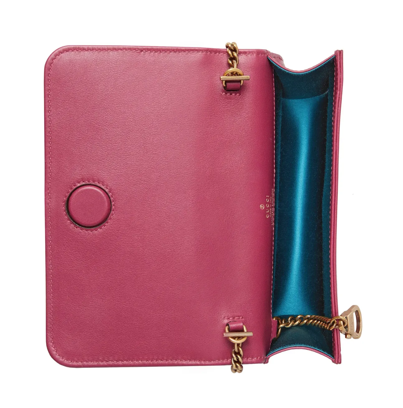 Gucci Marmont Velvet Love Mini Shoulder Bag in Pink