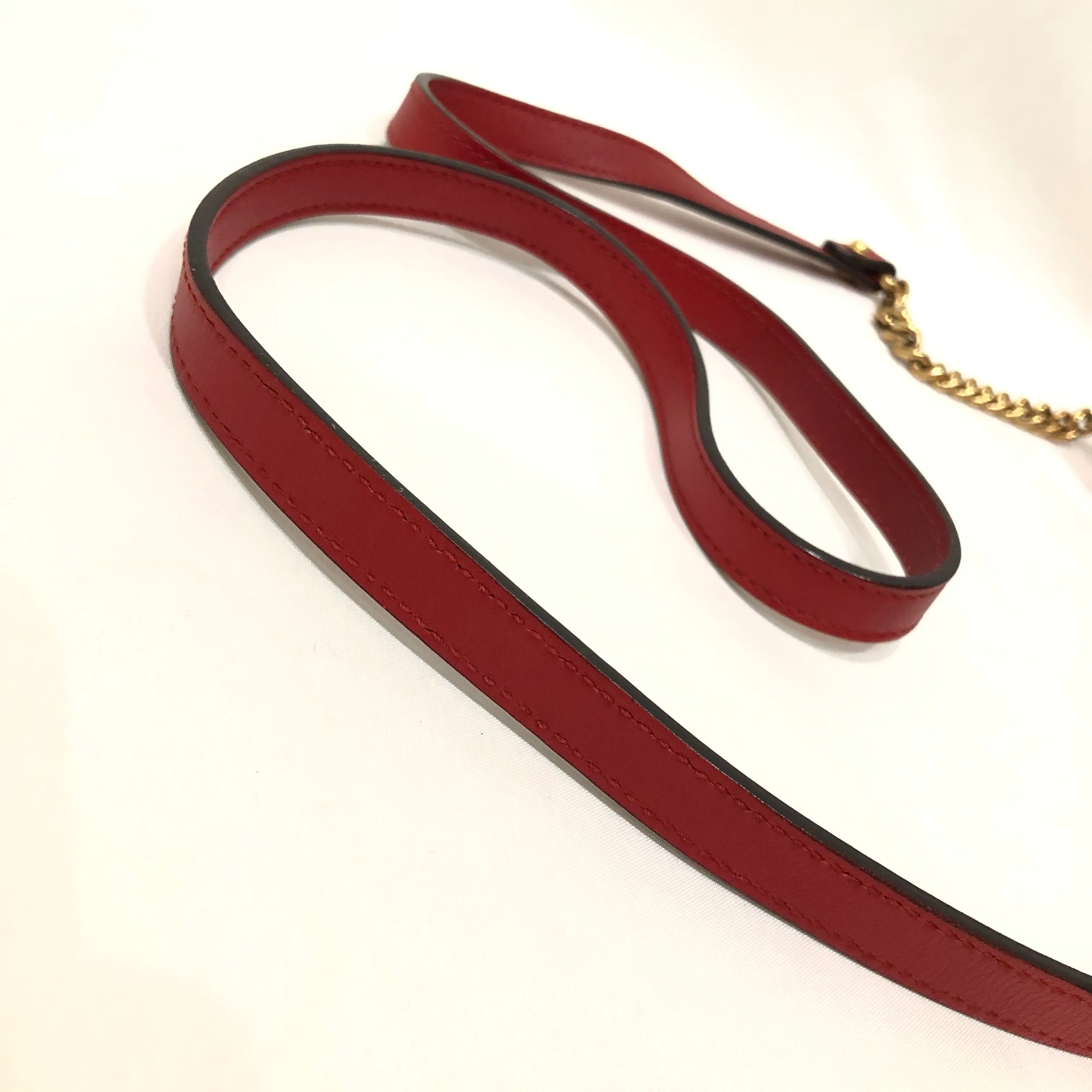Gucci Mini Red Calfskin GG Marmont Camera Crossbody Bag Sku# 83260