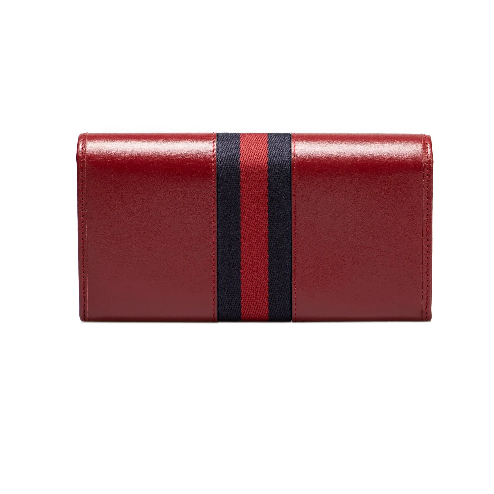 Gucci Rajah Red Snap Closure Wallet