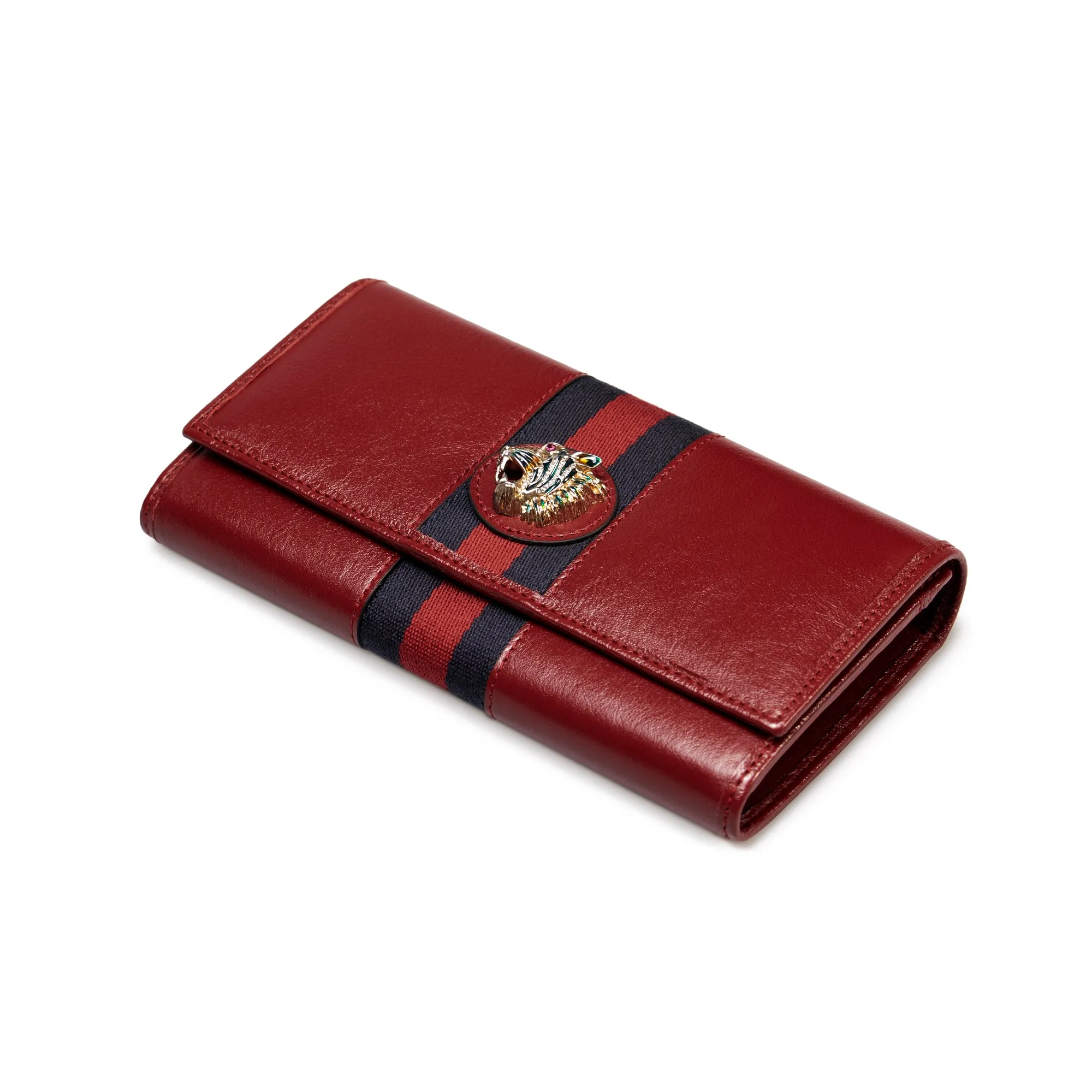 Gucci Rajah Red Snap Closure Wallet