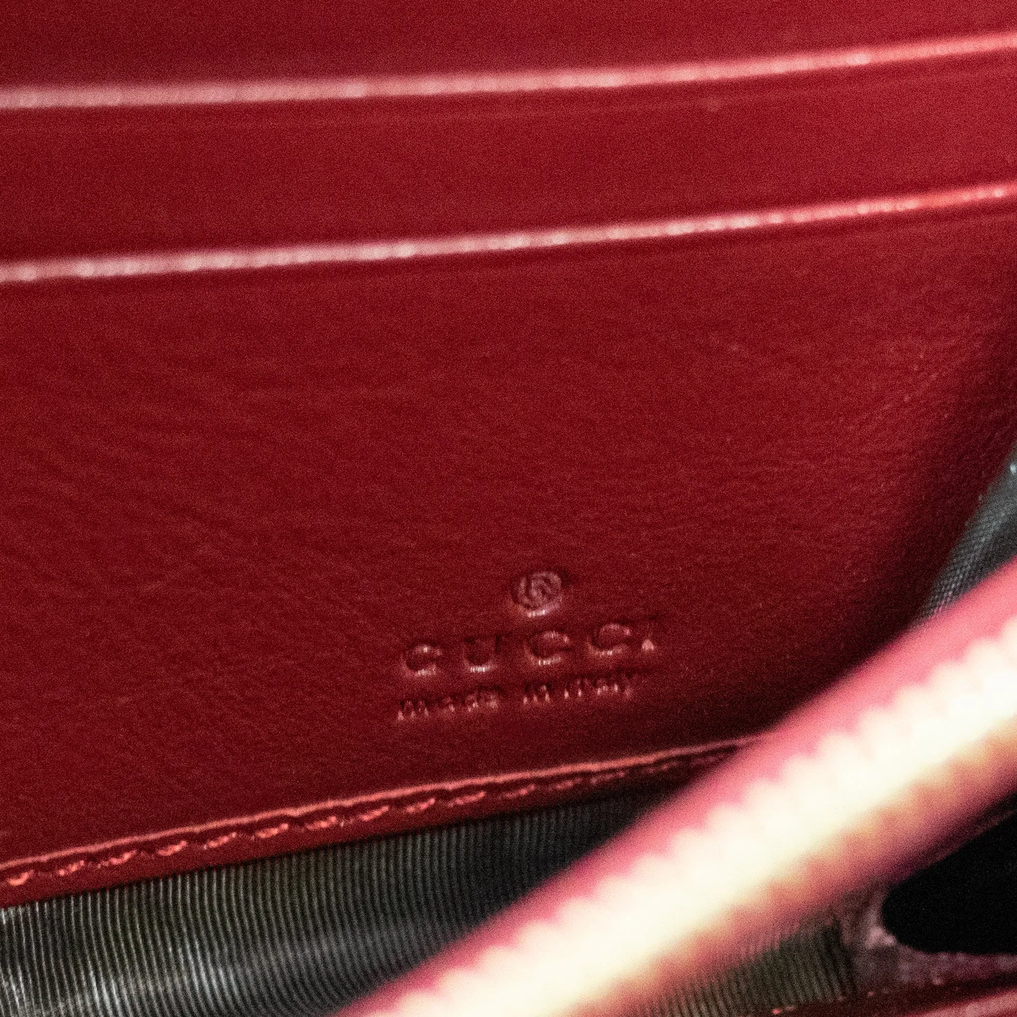 Gucci Rajah Red Snap Closure Wallet
