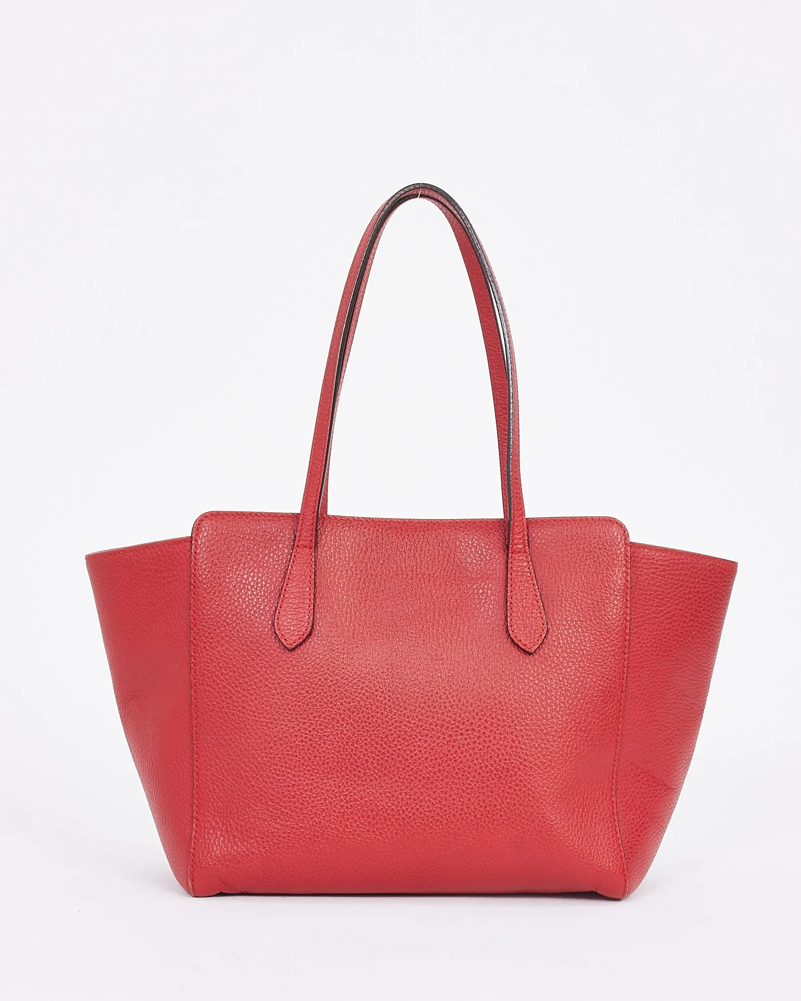 Gucci Red Grained Leather Swing Shoulder Bag