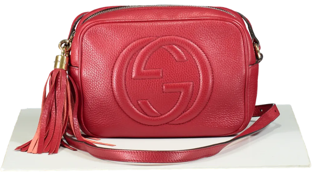 Gucci Red Soho Disco Leather Bag One Size