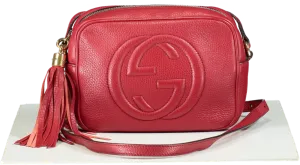 Gucci Red Soho Disco Leather Bag One Size