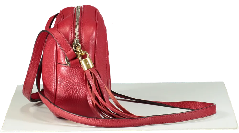 Gucci Red Soho Disco Leather Bag One Size