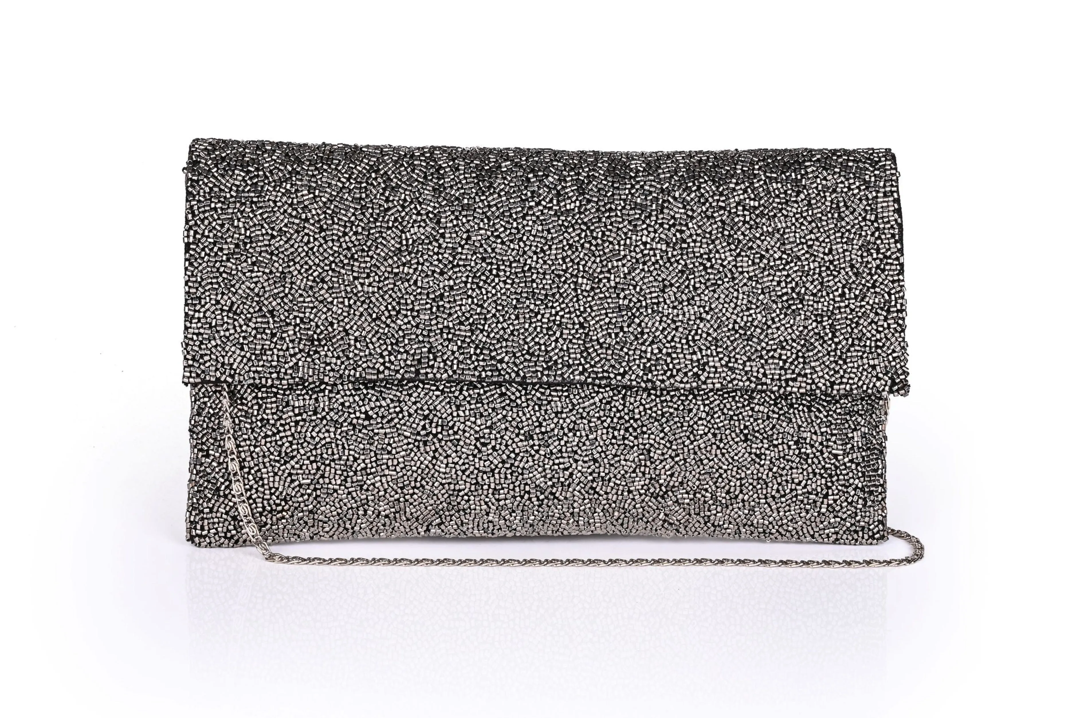 Gunmetal Glam Clutch