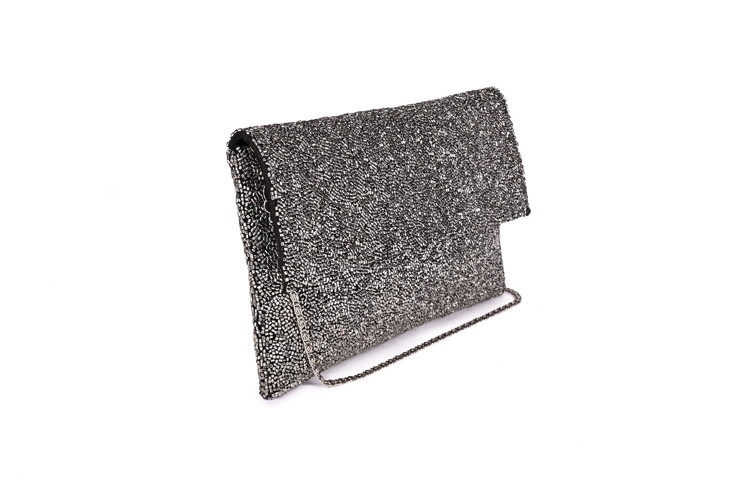 Gunmetal Glam Clutch