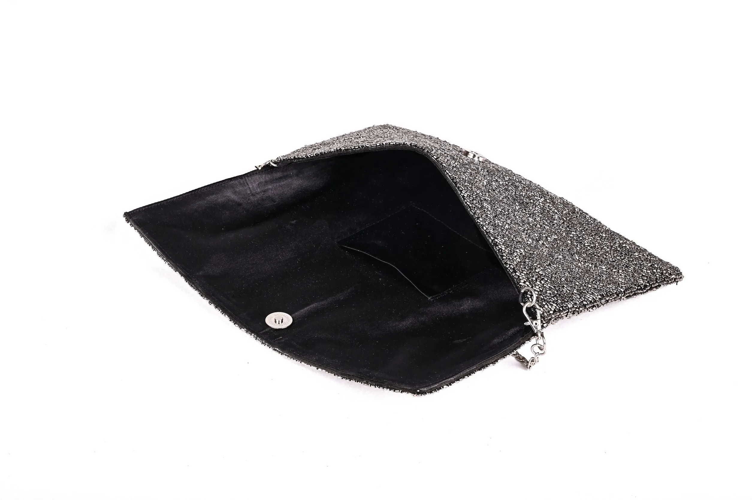 Gunmetal Glam Clutch