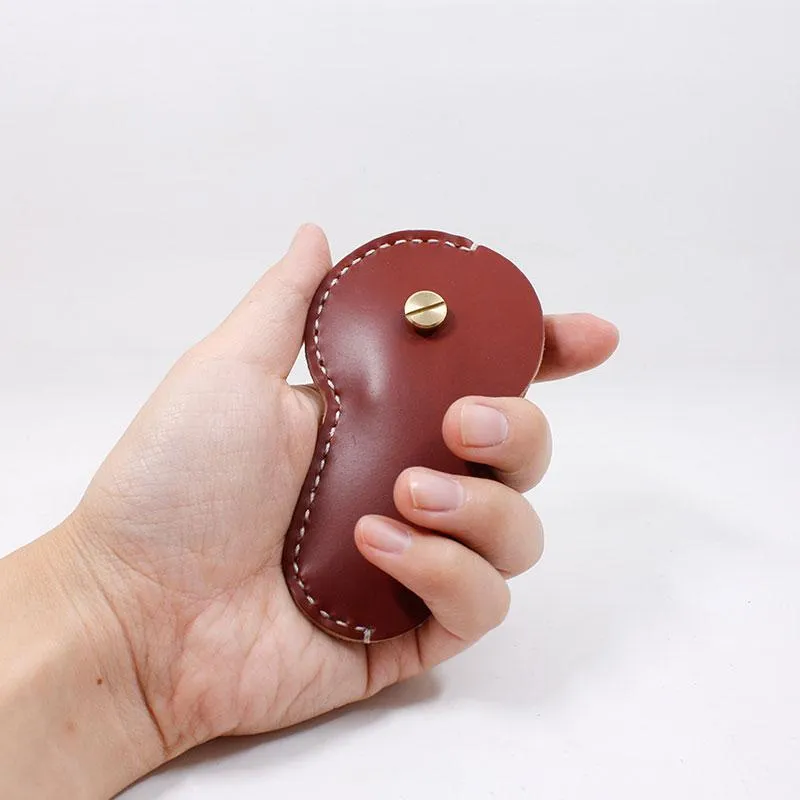 Handmade Leather Cute Keyring Key Holder Women Personalized Monogrammed Gift Custom Wallet Women Keyring Key Holder