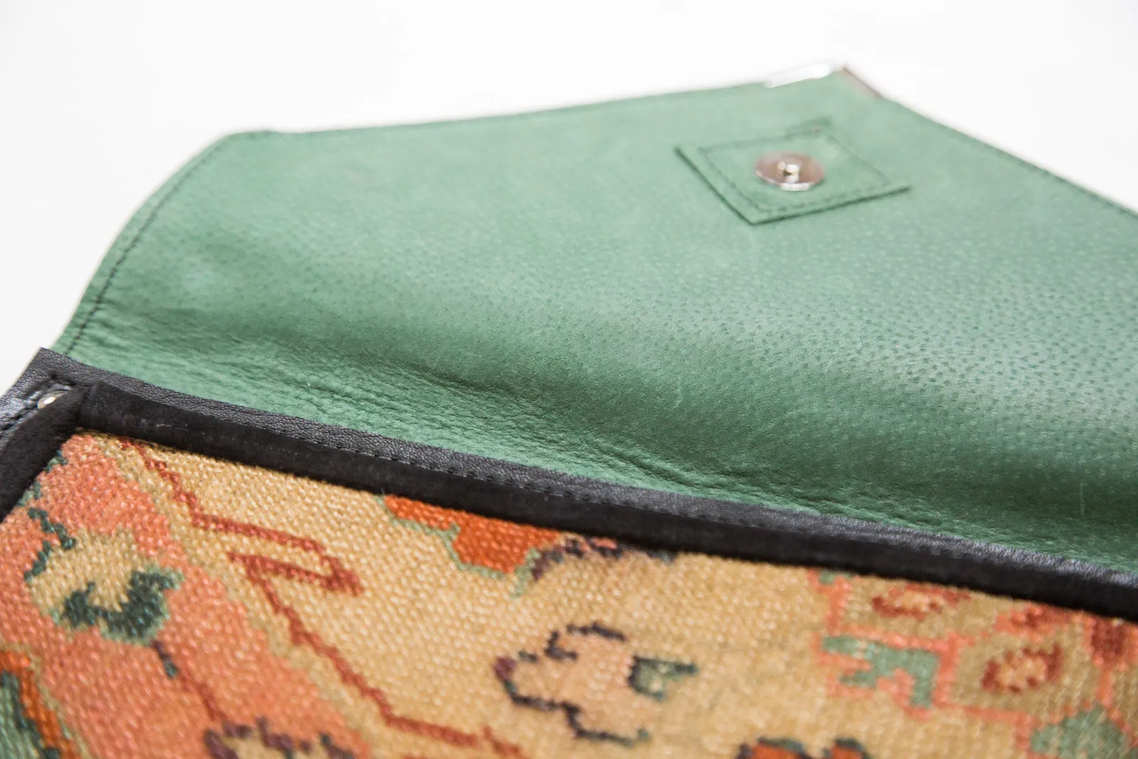 Handmade Rug Fragment Clutch