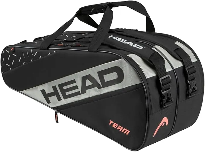 Head Team Large 9 Racket Padel Bag - Black/Ceramic