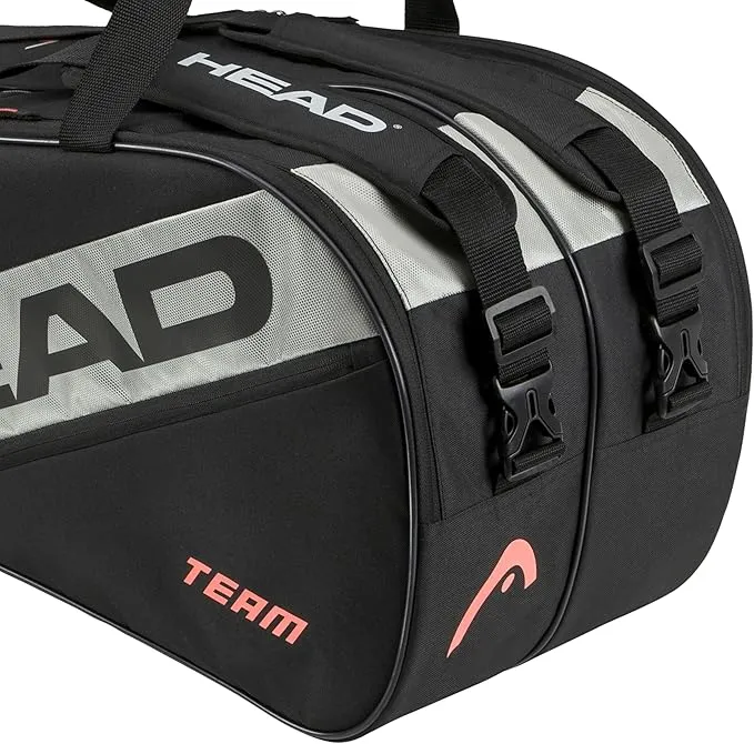 Head Team Large 9 Racket Padel Bag - Black/Ceramic
