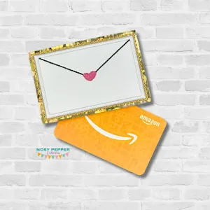 Heart Envelope applique Gift Card holder DEC 24 Mystery Bundle machine embroidery design DIGITAL DOWNLOAD