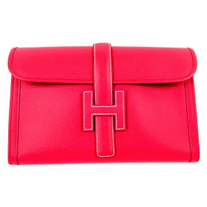 Hermes Bougainvillea Epsom Jige 29cm Pochette Clutch