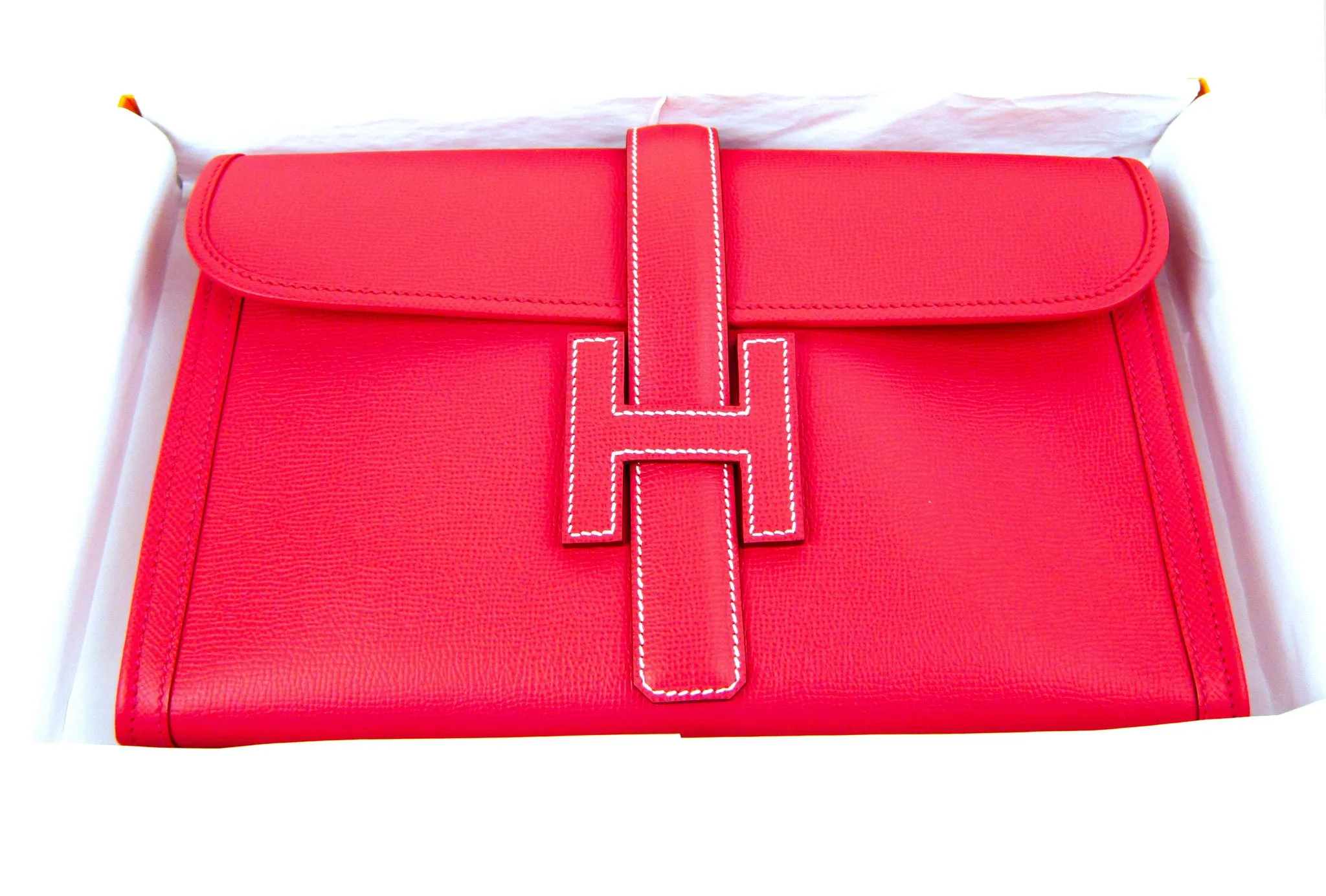 Hermes Bougainvillea Epsom Jige 29cm Pochette Clutch