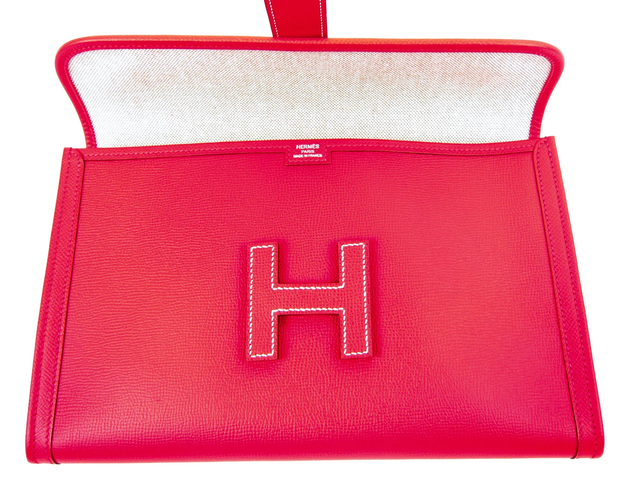 Hermes Bougainvillea Epsom Jige 29cm Pochette Clutch