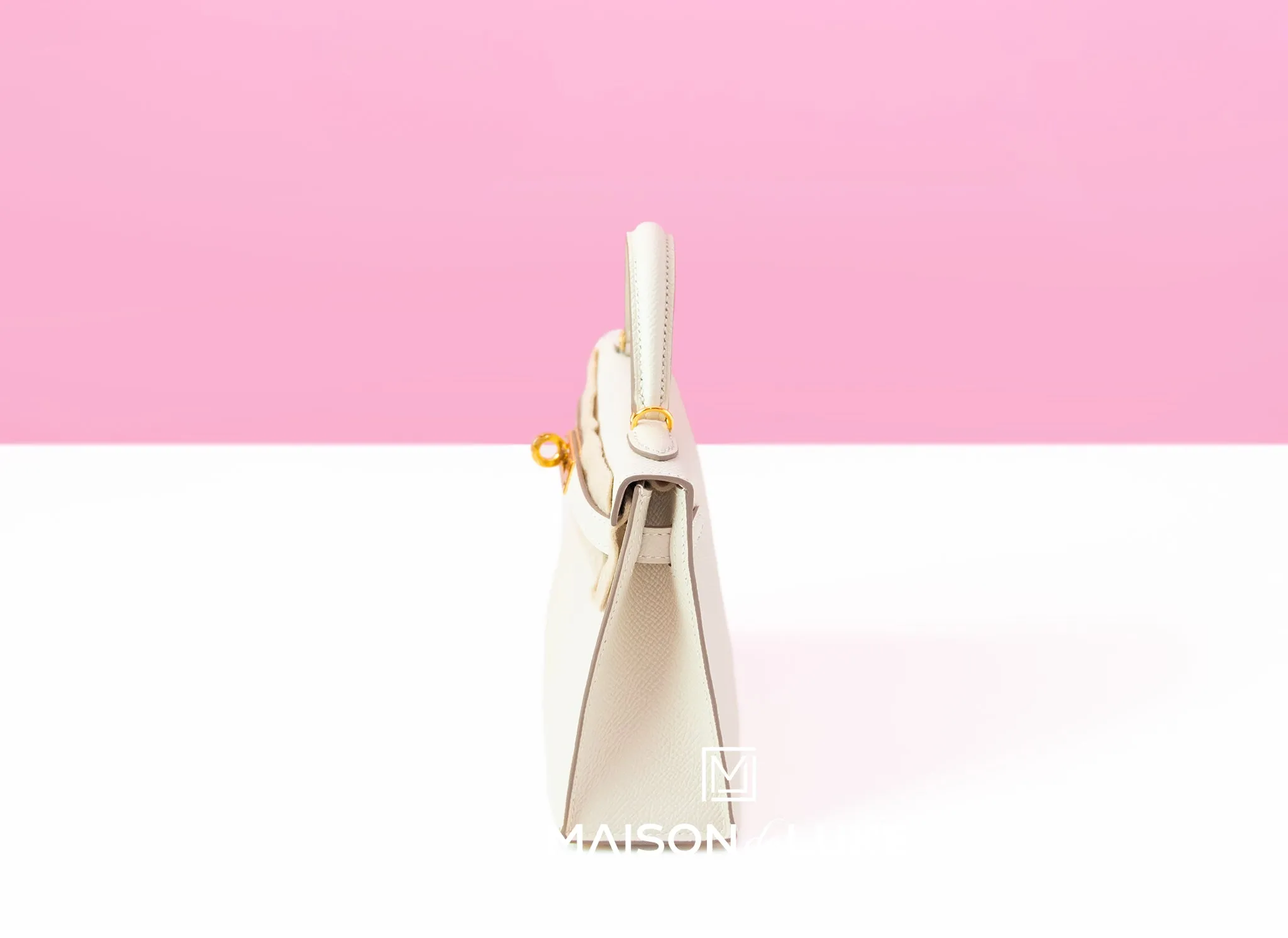 Hermes Mini Kelly II 20 Craie Epsom Gold Hardware