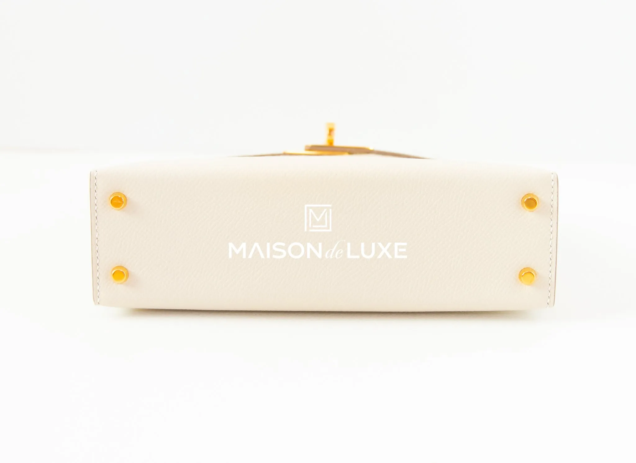 Hermes Mini Kelly II 20 Craie Epsom Gold Hardware