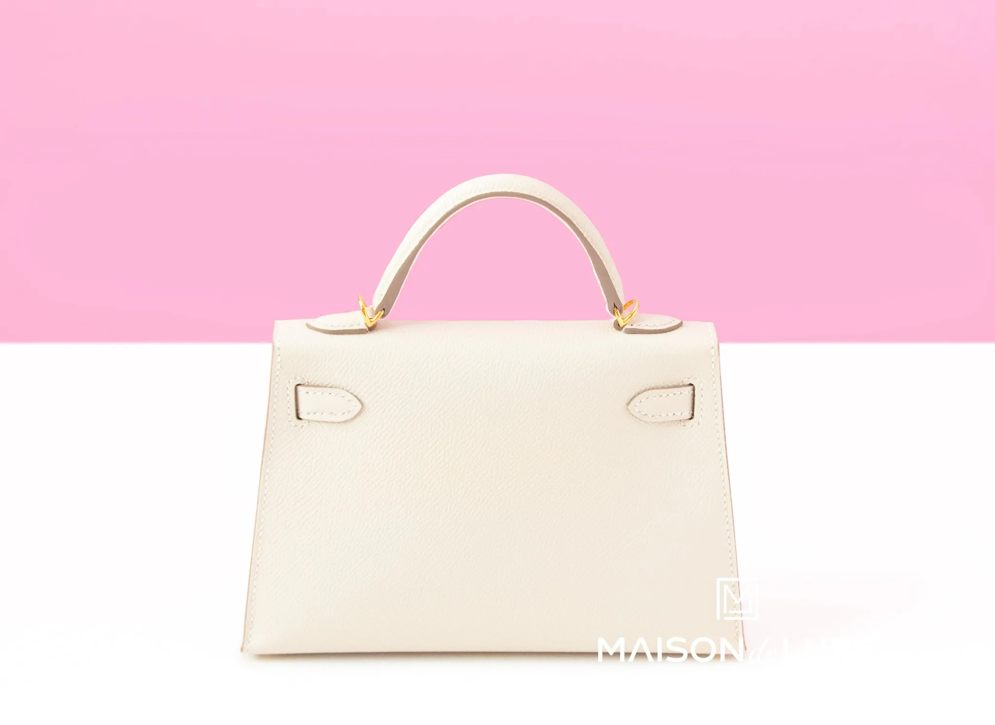 Hermes Mini Kelly II 20 Craie Epsom Gold Hardware