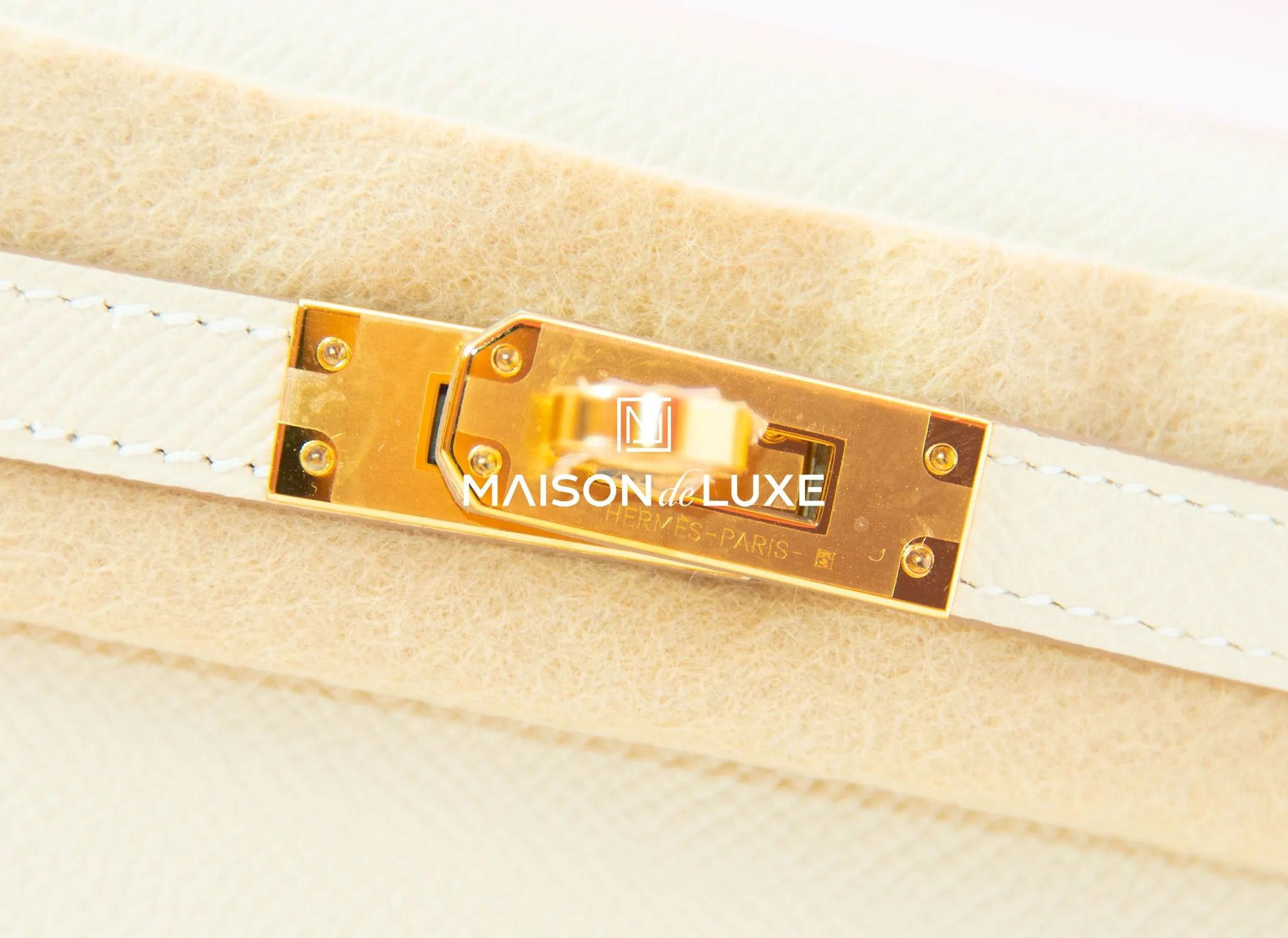 Hermes Mini Kelly II 20 Craie Epsom Gold Hardware