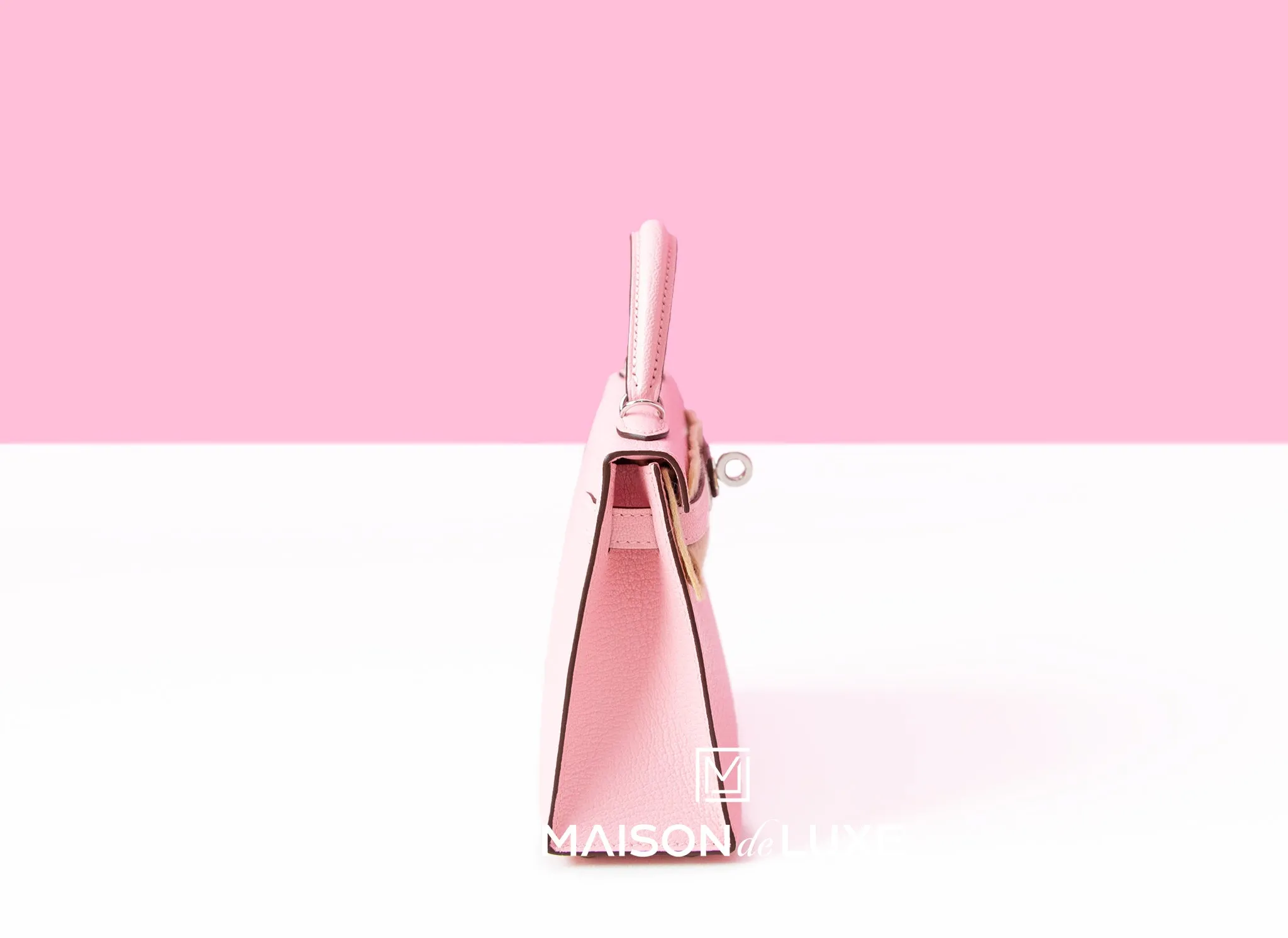 Hermes Mini Kelly II 20 Rose Sakura Chèvre Palladium Hardware