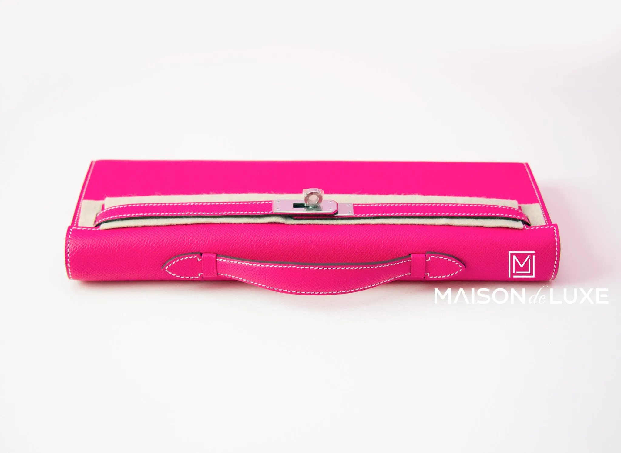 Hermes Rose Tyrien PHW Epsom Kelly Cut