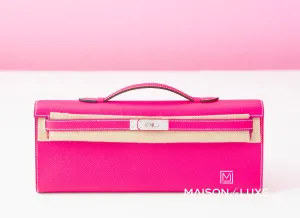 Hermes Rose Tyrien PHW Epsom Kelly Cut