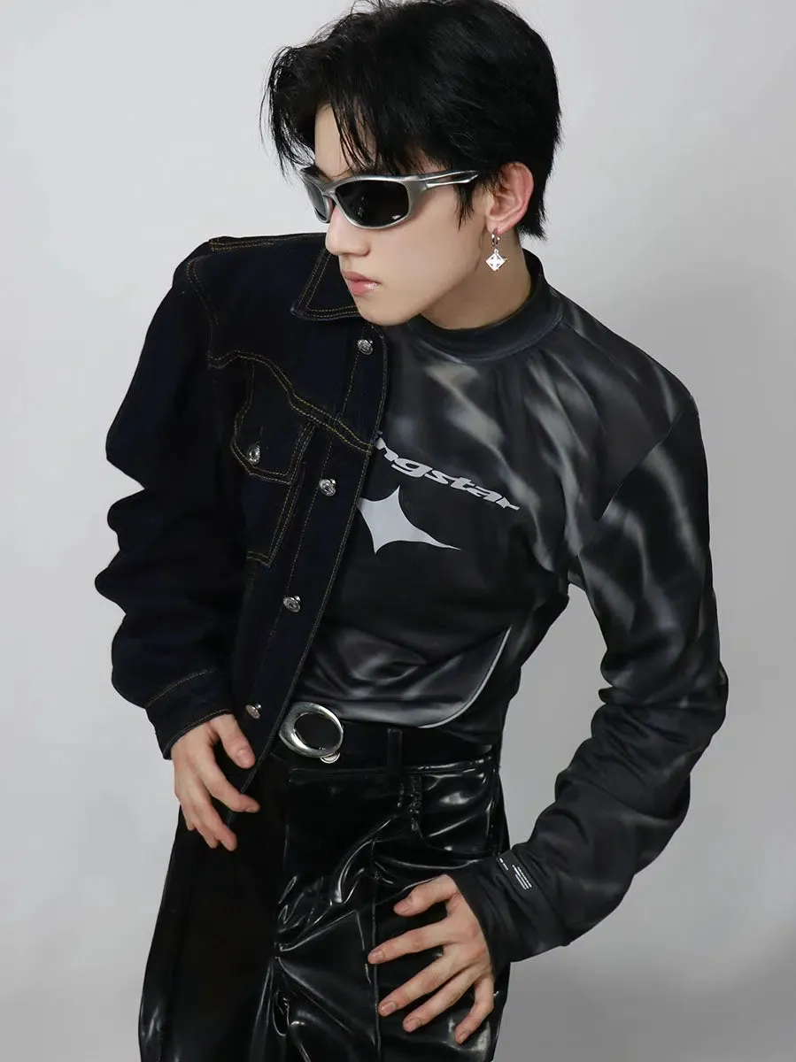 High Collar Reflective Shirt