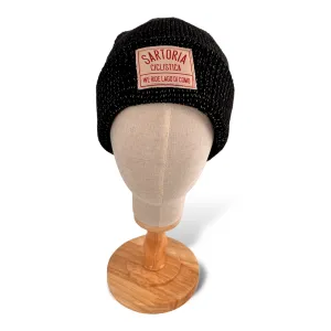 Highly reflective black beanie