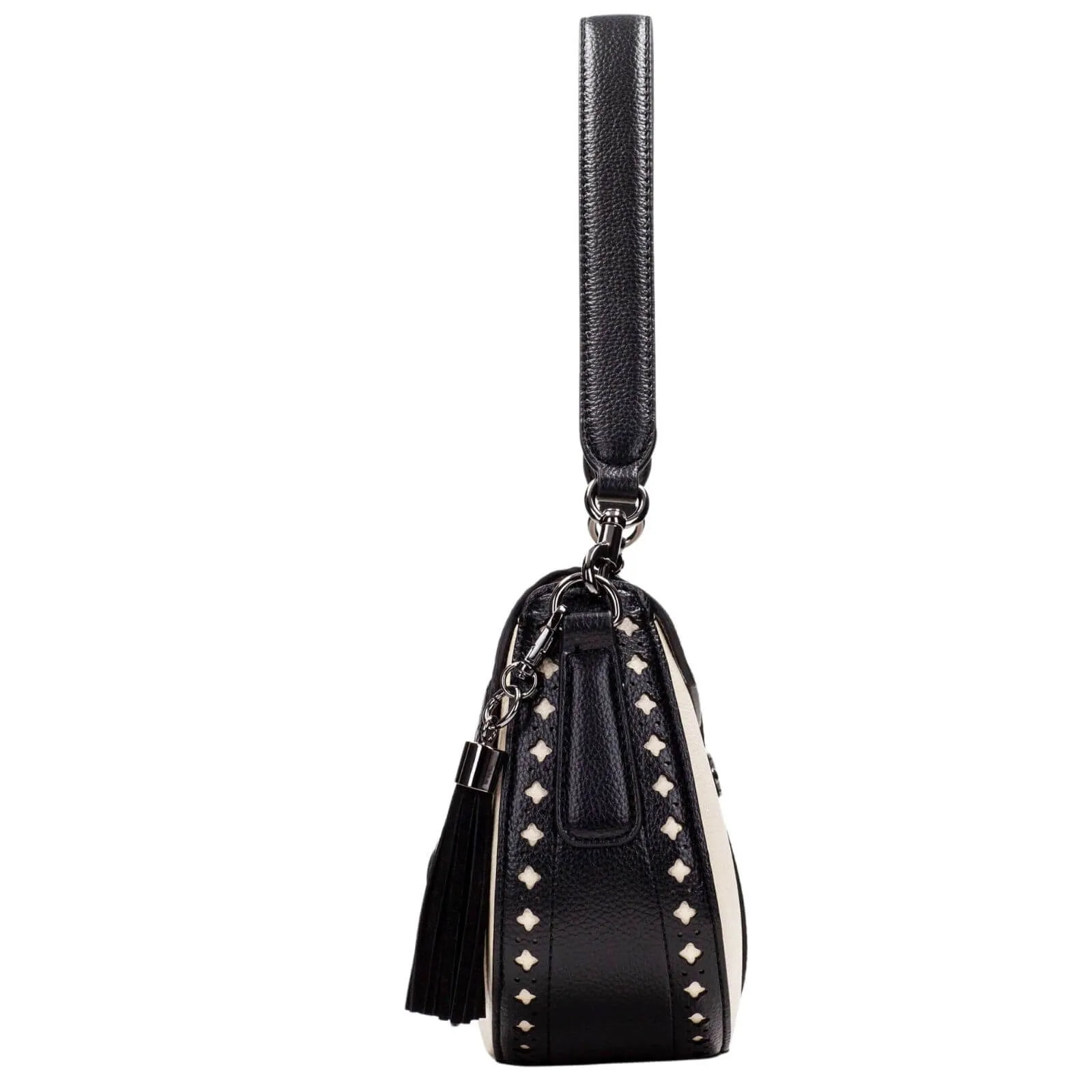Hispanitas Cream & Black Saddle Bag