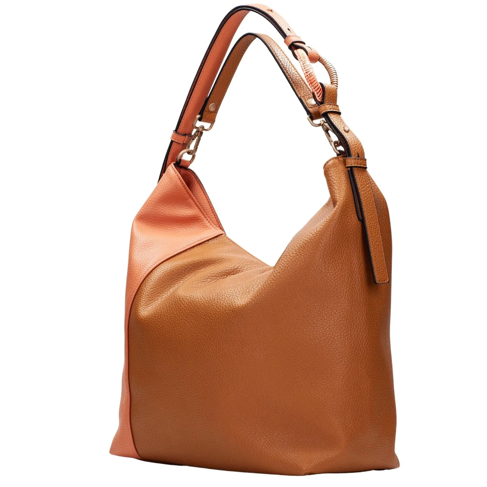 Hispanitas Tan & Coral Hobo Shoulder Bag