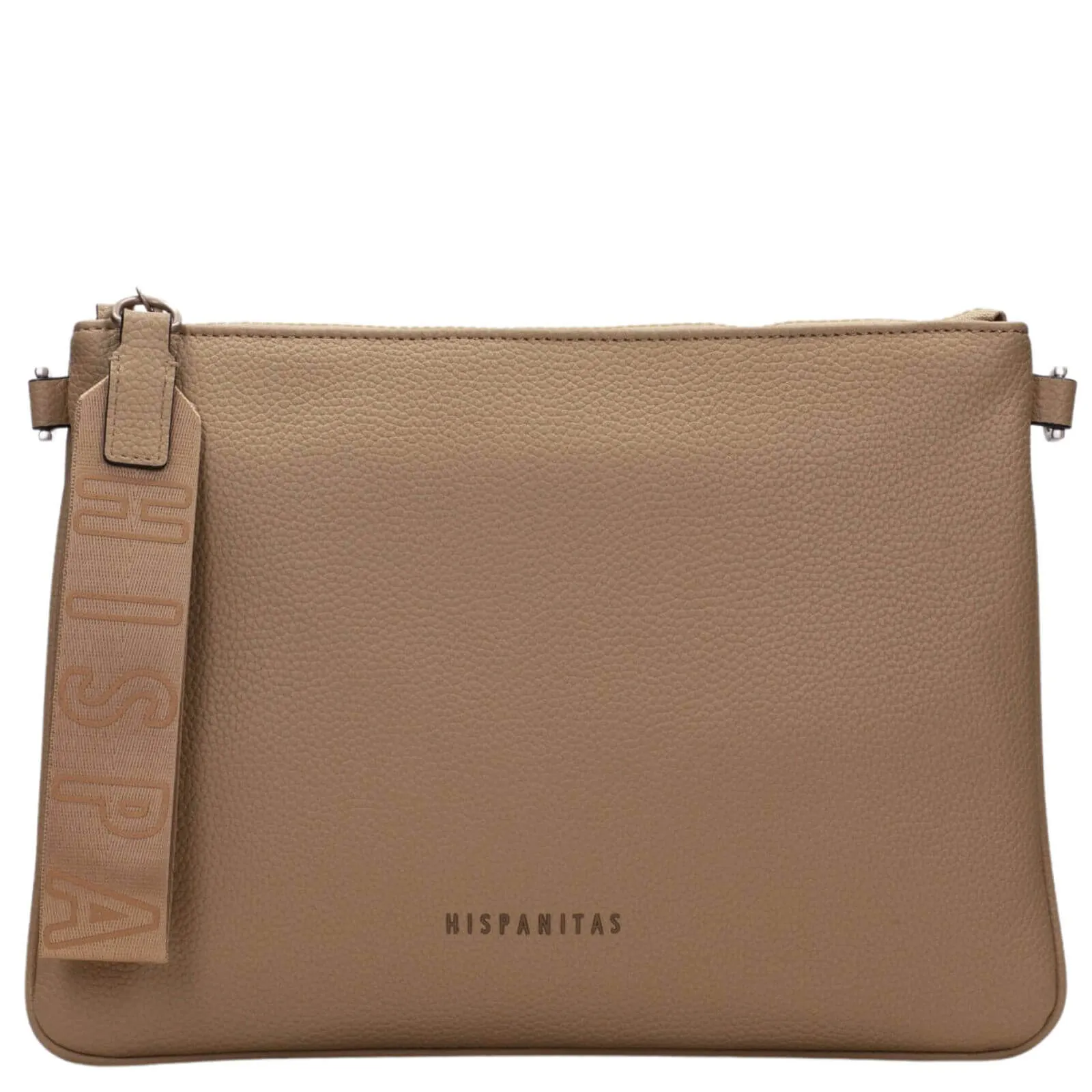 Hispanitas Tan Leather Clutch/Crossbody Bag