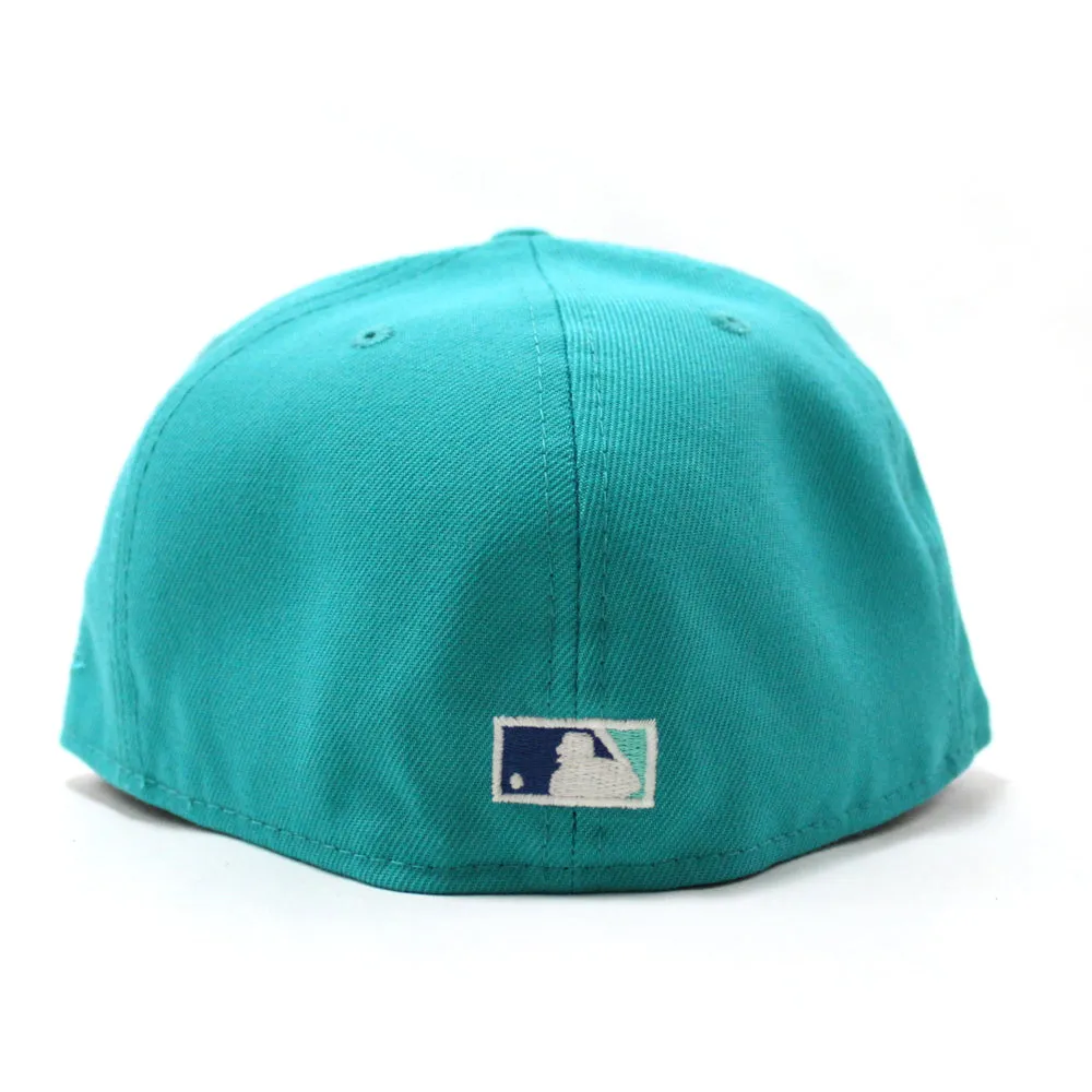Houston Astros Cooperstown 50th Anniversary New Era 59Fifty Fitted Hat (GITD Teal Blue Under Brim)
