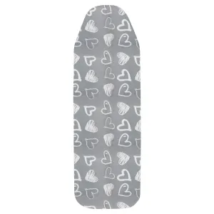 Ironing Board Cover - Grey Hearts (122 x 38 cm)