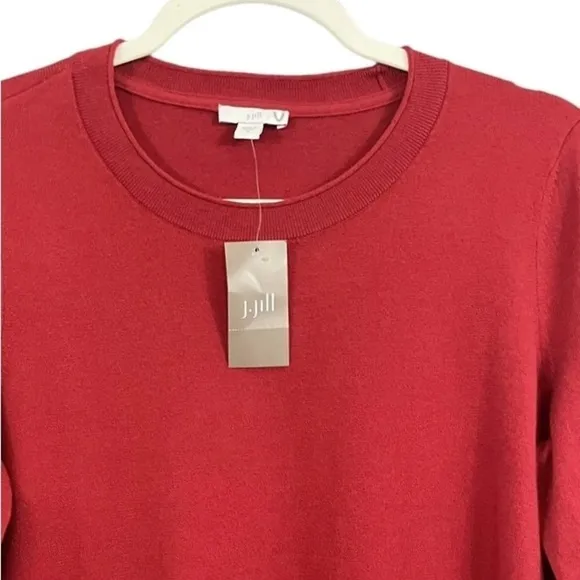 J. Jill Effortless Tunic Sweater Garnet Red NWT