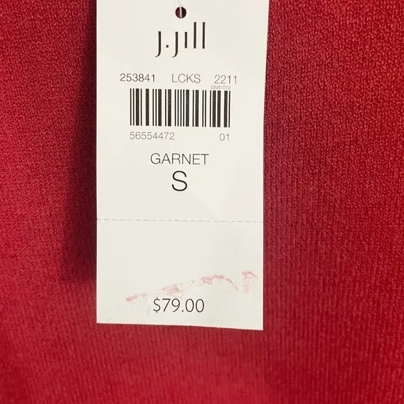J. Jill Effortless Tunic Sweater Garnet Red NWT