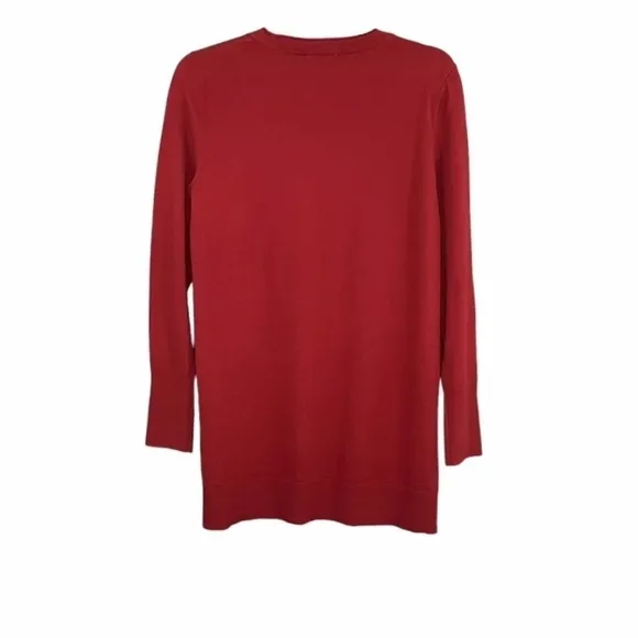 J. Jill Effortless Tunic Sweater Garnet Red NWT