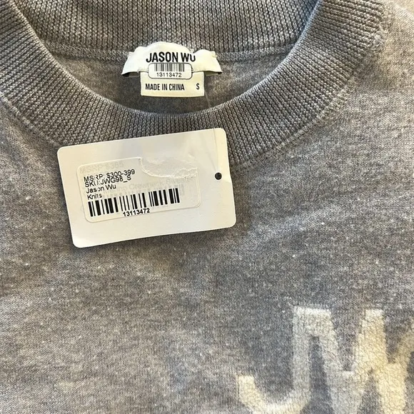Jason Wu Grey Merino Wool Crewneck Sweater Small