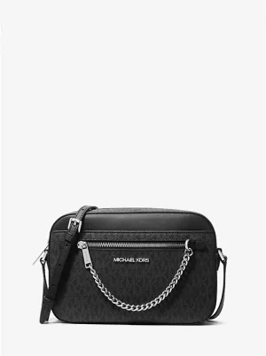 Jet Set Large Logo Crossbody Bag - Black