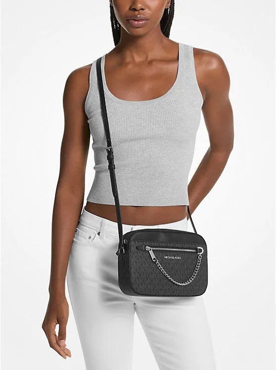 Jet Set Large Logo Crossbody Bag - Black