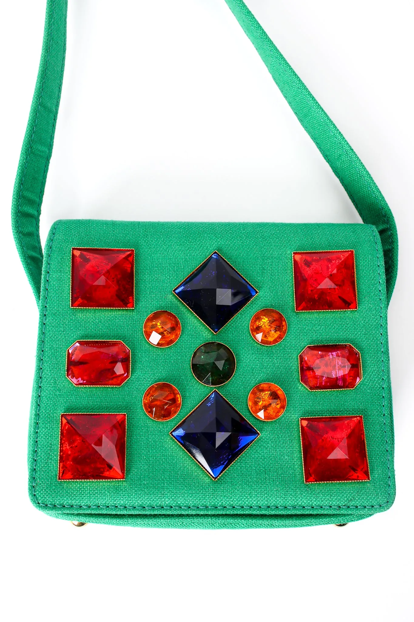 Jeweled Flap Mini Bag