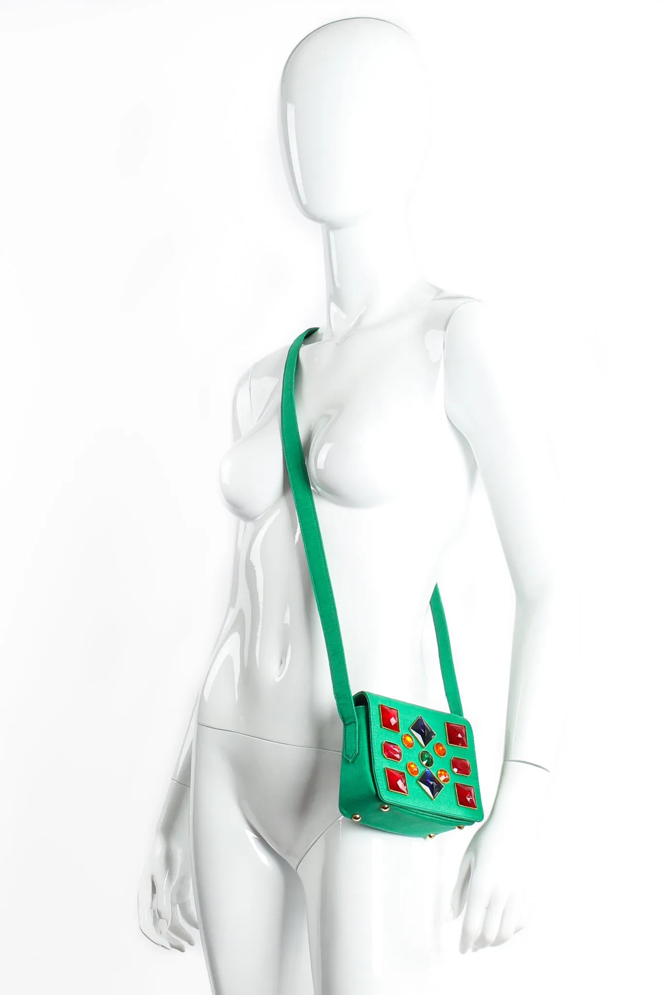 Jeweled Flap Mini Bag