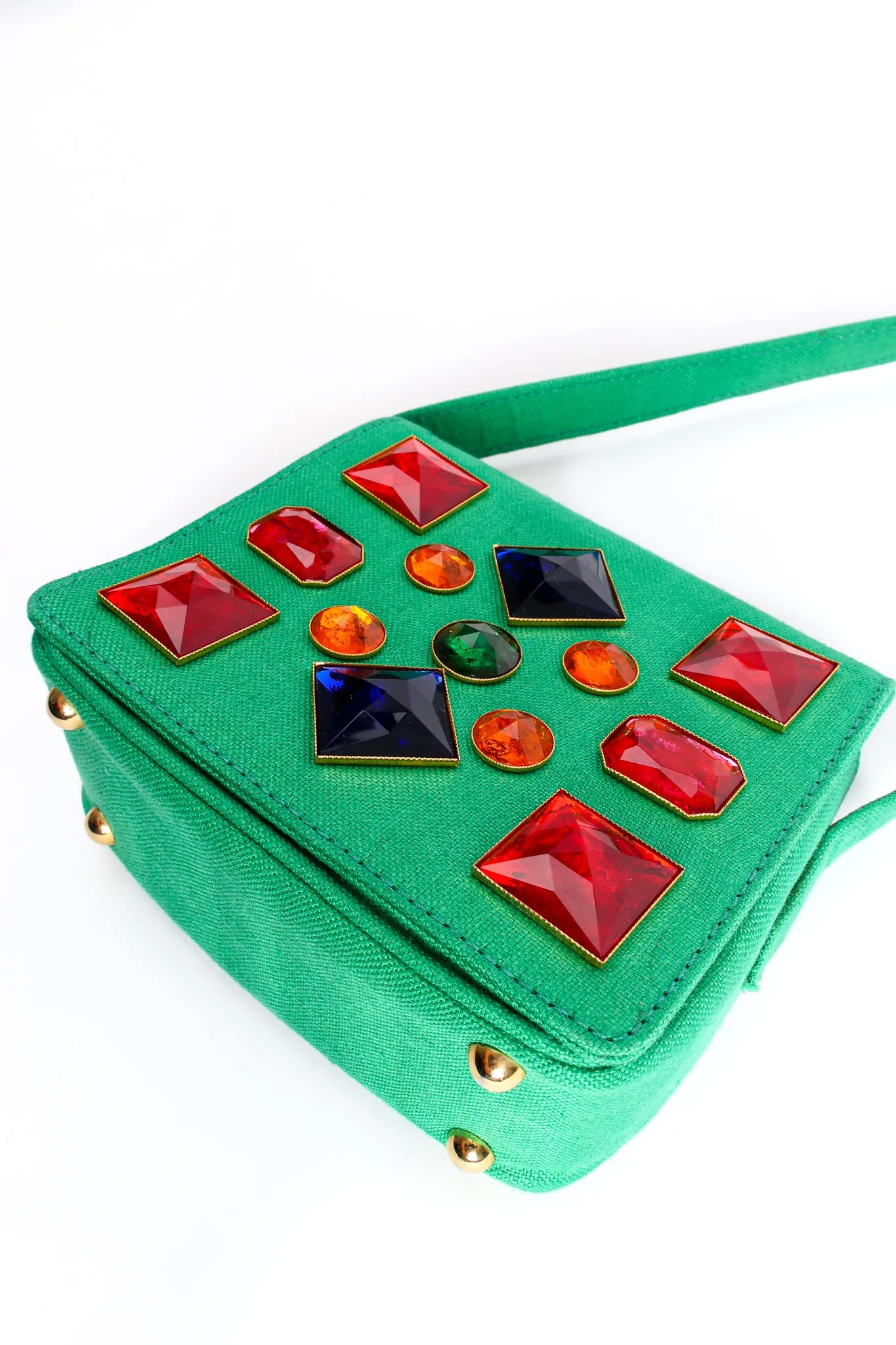 Jeweled Flap Mini Bag