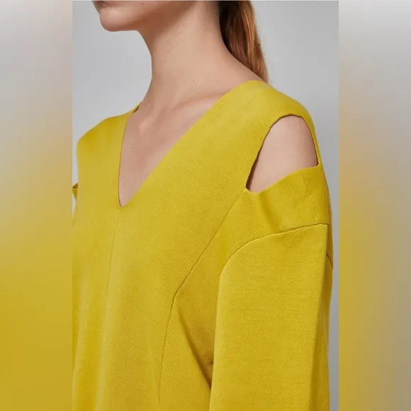 JNBY yellow dress above knee dress for woman size Lg