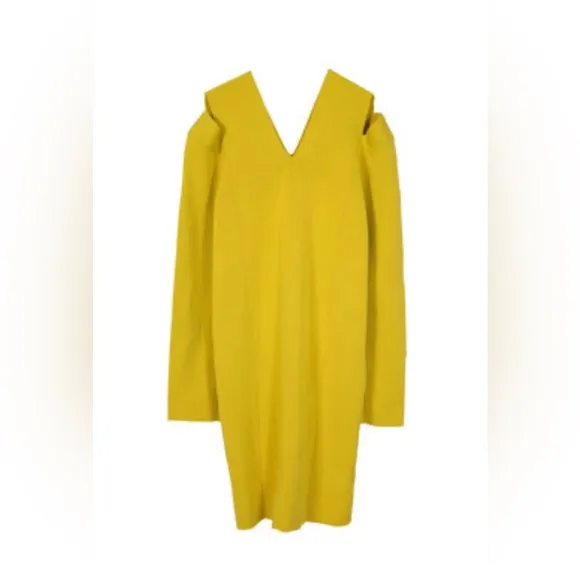JNBY yellow dress above knee dress for woman size Lg
