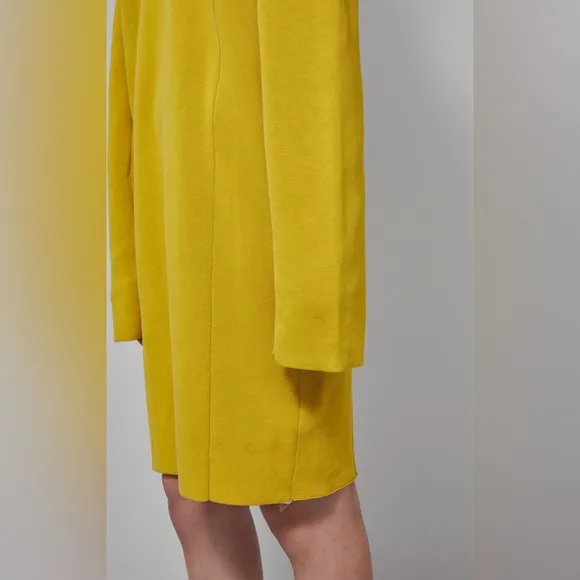 JNBY yellow dress above knee dress for woman size Lg