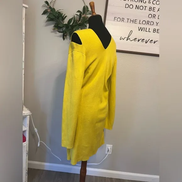 JNBY yellow dress above knee dress for woman size Lg